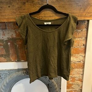 Madewell olive green shirt, size small